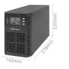 Qoltec Katkematu toiteallikas (UPS) | 1kVA | 1000W | Võimsustegur 1.0 | LCD | EPO | USB | Online