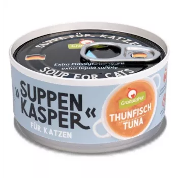 Kass märgtoidu maiused Fox4Pets GranataPet SUPPENKASPER Tuunikala 70 g, täiskasvanud, teraviljavaba, purk