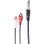Helikaabel ShiverPeaks BS30461 0,2 m 6,35 mm 2 × RCA must punane valge