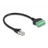 DeLOCK RJ45 kaabel Cat.6 pistik klemmliistu adapterile 30 cm Must Roheline