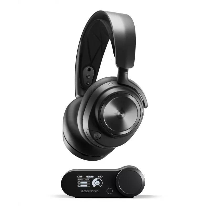 Steelseries Arctis Nova Pro Wireless kõrvaklapid peavõruga mängimiseks Bluetooth must
