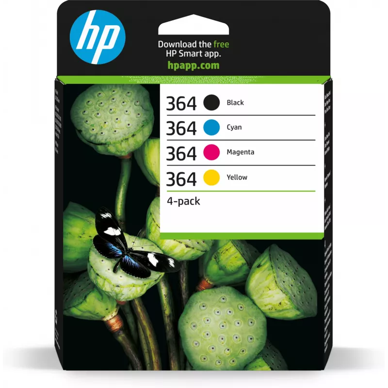 HP 364 4-pakk Must/Cyan/Magenta/Kollane originaal tindikassetid