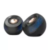 CREATIVE Pebble X 2.0 USB-C arvutikõlarid reguleeritava RGB-valgustuse, Bluetooth 5.3 ja USB-heliga, võimsus kuni 15 W RMS, PC-le ja Macile