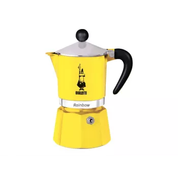 Moka pot Bialetti Rainbow must kollane