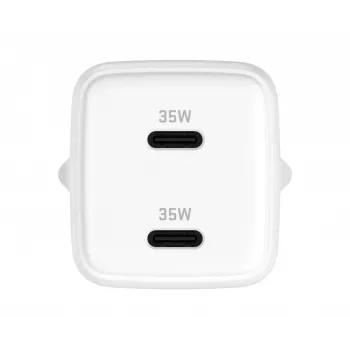 Seinakinnitusega USB-C laadija YENKEE G35D 2x18W Power Delivery 3.0 3A