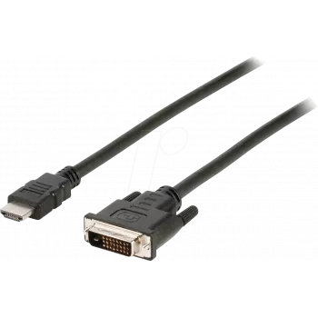 NEDIS HDMI™ -kaabel | HDMI™-pistik | DVI-D 24+1-Pin-pistik | 1080p | nikeldatud | 2,00 m | sirge | PVC | Must | Karbis