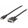 NEDIS HDMI™ -kaabel | HDMI™-pistik | DVI-D 24+1-Pin-pistik | 1080p | nikeldatud | 2,00 m | sirge | PVC | Must | Karbis