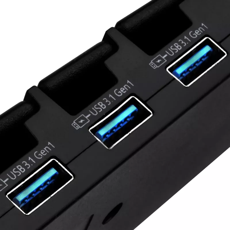 USB 3.1 Gen 1 lauajaotur SILVERSTONE SST-UC03B-PRO — 7 USB porti