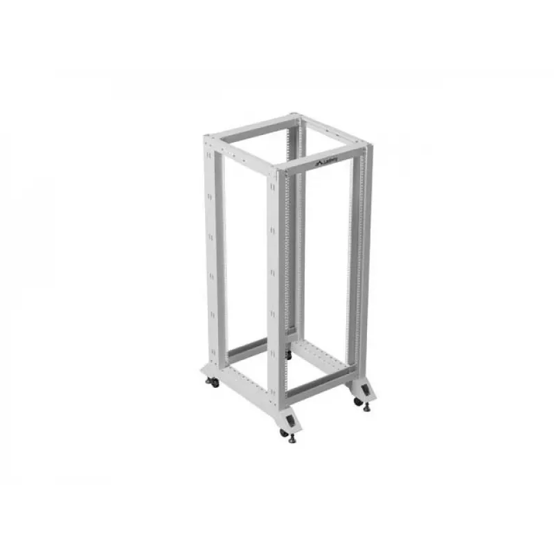 LANBERG 19-tolline avatud raamiga rack 27U 600x800 mm hall, 27U avatud raamiga serveririiul