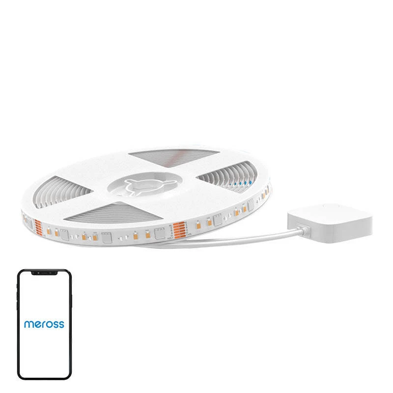 LED-valgusriba Meross MSL320CPHK 5 m RGBWW Wi‑Fi, adresseeritav RGB + soe valge