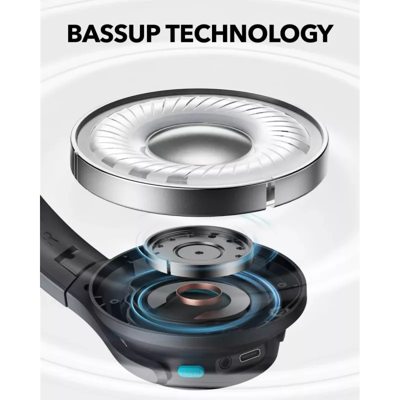 Kõrvaklapid Anker Soundcore Q11i, Bluetooth 5.0, kuni 20 h aku, sisseehitatud mikrofon, tumehall