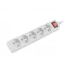 Pikendusjuhe Lanberg PS1-05E-0150-W 1,5 m 5 pistikupesaga Siseruumidesse Valge