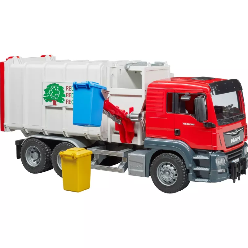 Bruder Man külglaadimisega prügiauto 2-4 - vanusele 5-7