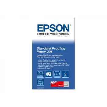 Epson Standard Proofing Paper, 17 tolli x 50m, 205g/m², 50 m, 43,2 cm, 43,2 cm (17 tolli), Matt, 190 µm, 205 g/m²