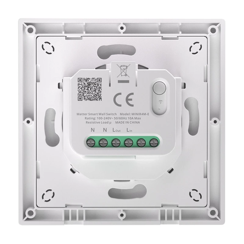 Seina nutilüliti Sonoff MINIR4M-E Matter-ühilduv Wi‑Fi juhtimine, 4-kanaliline