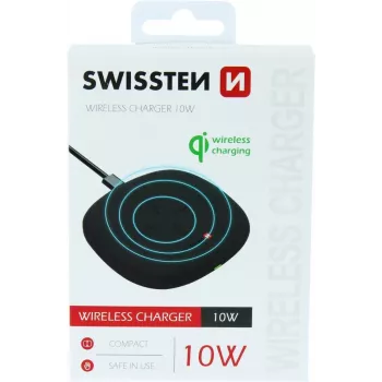 Juhtmevaba laadija SWISSTEN SW-W-10W-WH 10 W koos USB-C 1,5 m kaabliga