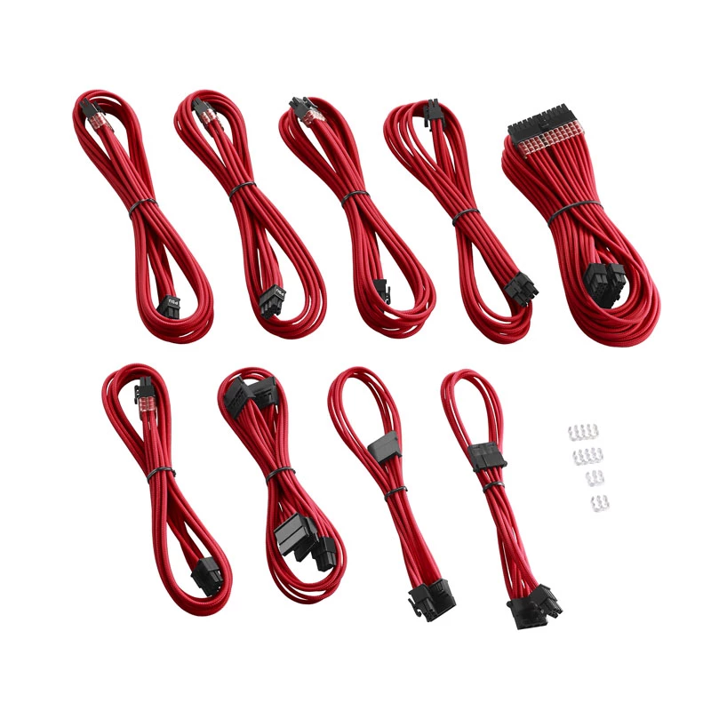 Toitekaablikomplekt CableMod PRO Series ModMesh C-Series Cooler Master RMi/RMx jaoks (Punane)