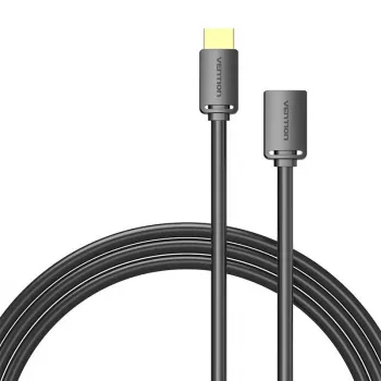 HDMI-kaabel Vention AHCBD 0,5 m, HDMI tüüp A-pistik - HDMI tüüp A-pesa, HDMI 2.0, kuldkontaktid, must