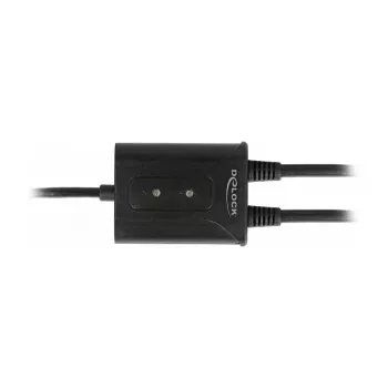 DeLOCK 63950 jadakaabel USB 2.0 Type-A 2 x RS-232 DB9 Must 0,6 m