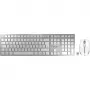 CHERRY DW 9100 SLIM klaviatuur Hiir kaasas Universaalne RF juhtmevaba + Bluetooth QWERTZ Saksa Hõbedane