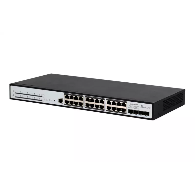 Mäluvoog Extralink Chiron Pro 24x RJ45 1000Mb/s PoE 4x SFP+ L3 370W