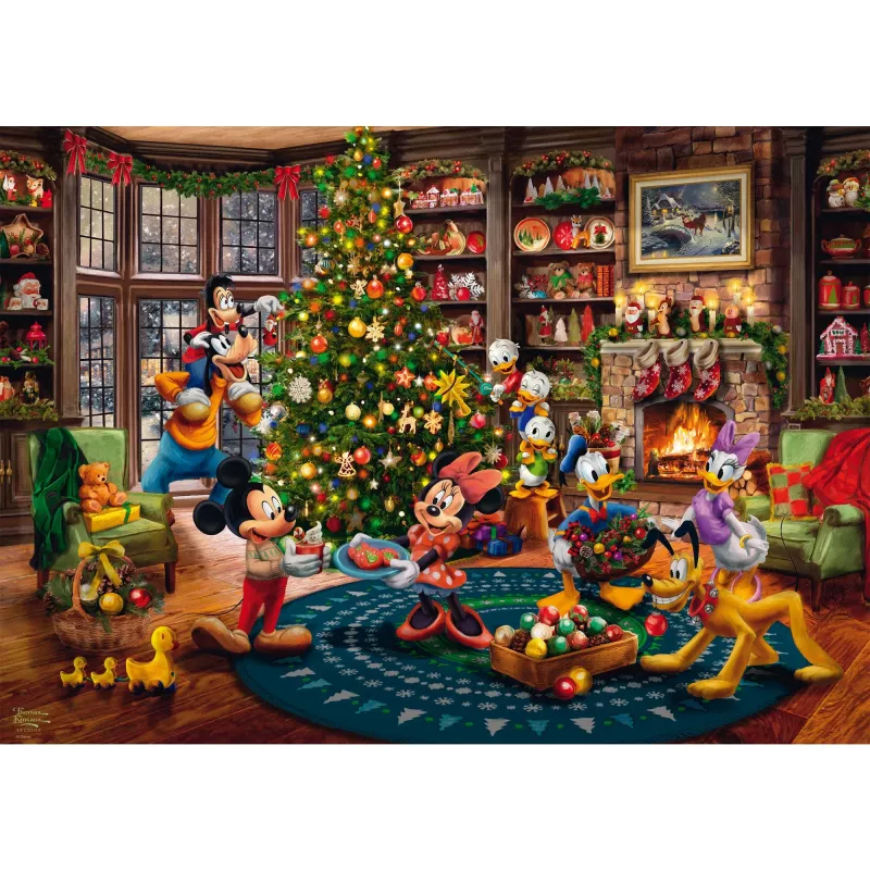 Thomas Kinkade Studios: Disney - Mickey ja Minnie Kuuske ehtimas, 1000 tükiga pusle
