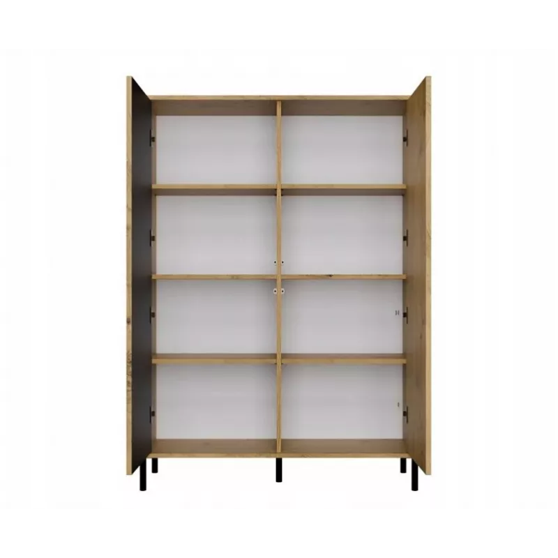 KAMARO 2DD õhuke/GŁ tamm ARTISAN DISPLAY CABINET