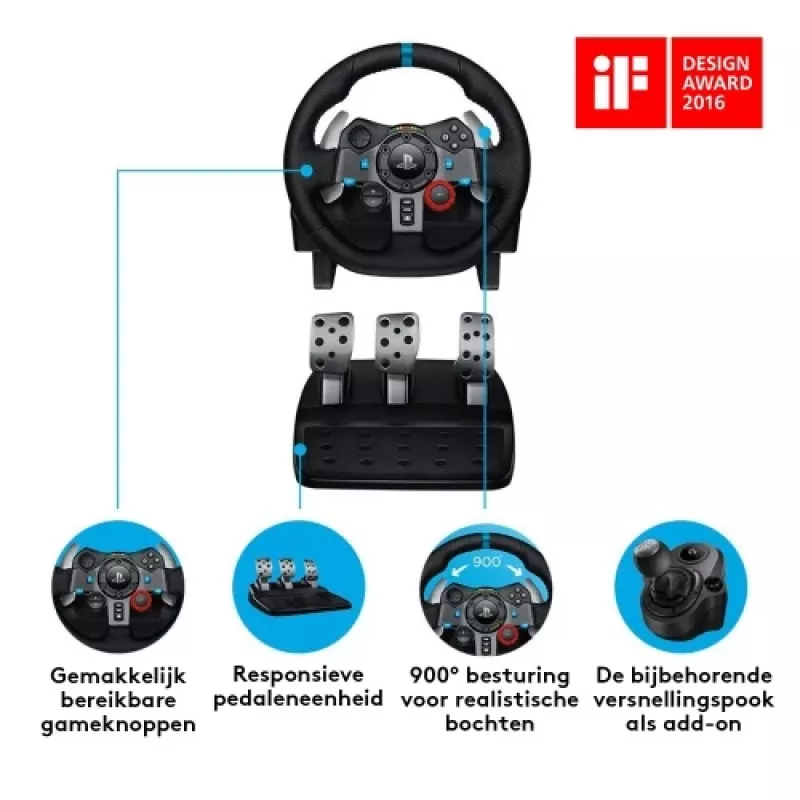 Logitech Driving Force G29 - rool ja pedaalide komplekt - juhtmega - Sony PlayStation 3, Sony PlayStation 4