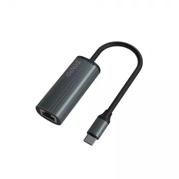 SAVIO Adapter USB-C 3.1 Gen.1 (M) RJ-45 Gigabit Ethernet (F), 1000 Mbps, AK-56, hall