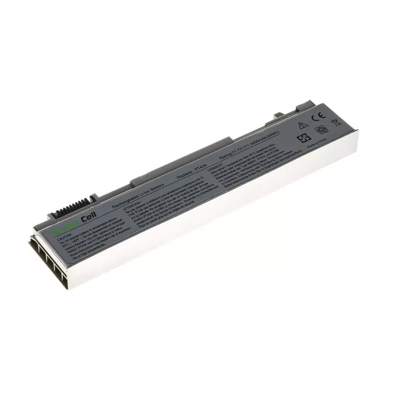 Sülearvuti aku roheline Cell DE09 DELL Latitude E6400 E6410 E6500 jaoks, Li‑Ion 4400 mAh, 11,1 V, 6 elementi, hõbedane
