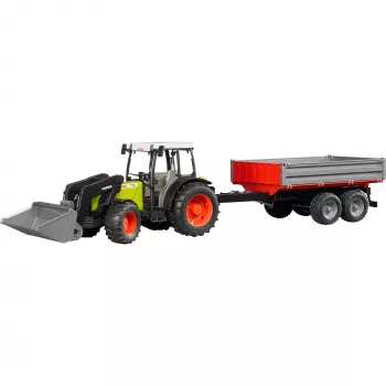 Mängutraktor Bruder Claas Nectis 267 F koos kallurhaagisega