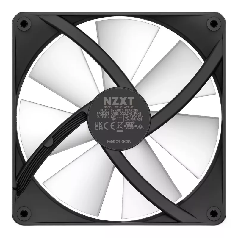 NZXT F140 RGB Core 140 mm korpuseventilaator - must