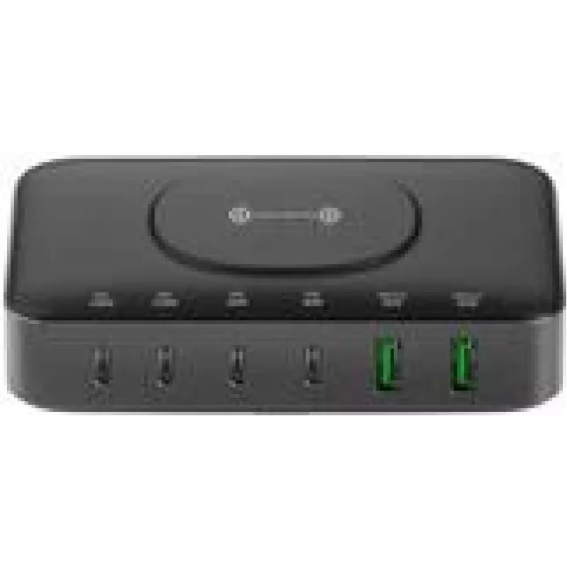 4smarts laadimisdokk – 7-ühes – 100 W – 5 A – PD/PPS, PD 3.0, QC 3.0, HiSilicon Fast Charging, AFC – 6 väljundporti (24-pin USB-C, USB)