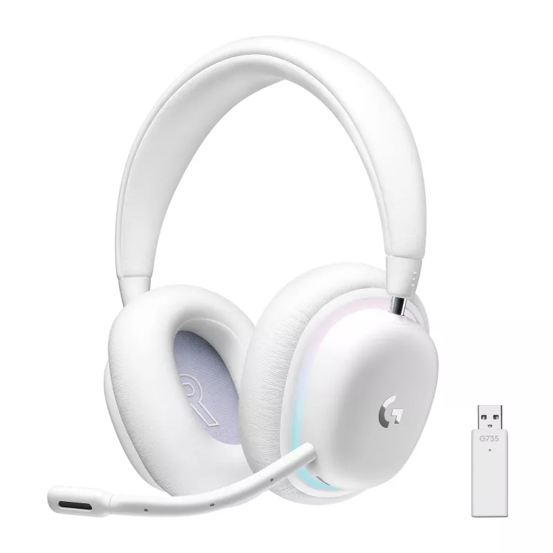 Logitech G G735 juhtmeta mängupeakomplekt kohandatava LIGHTSYNC RGB-valgustusega, LIGHTSPEED, Bluetooth, 3,5 mm AUX, ühilduv arvuti ja mobiilseadmetega