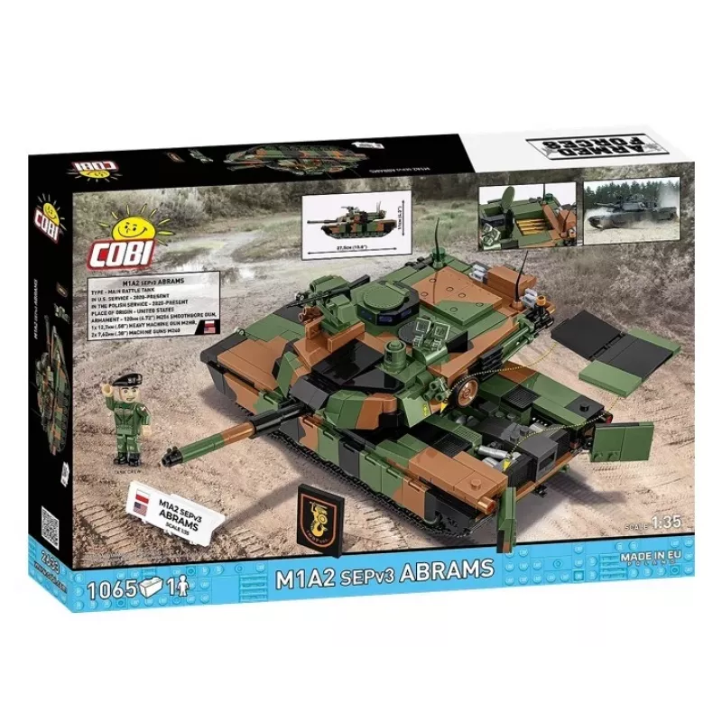 Ehituskomplekt Cobi M1A2 SEPV3 Abrams mudel 1 065 klotsiga
