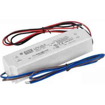 Toiteplokk Mean Well 30W 5V IP67 veekindel tööstuslik alalisvoolu väljund