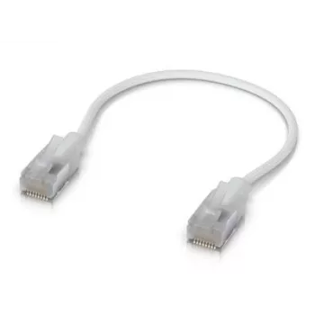 Võrguparanduskaabel UBIQUITI UACC-Cable-Patch-EL-C6A 0.15 m Cat6a RJ-45 poolläbipaistev valge