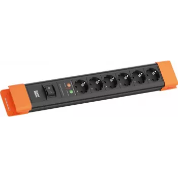 Pistikupesade plokk Bachmann CONNECTUS 6×CEE7/3, 1×SPD, 1×lüliti, 2,0 m kaabel