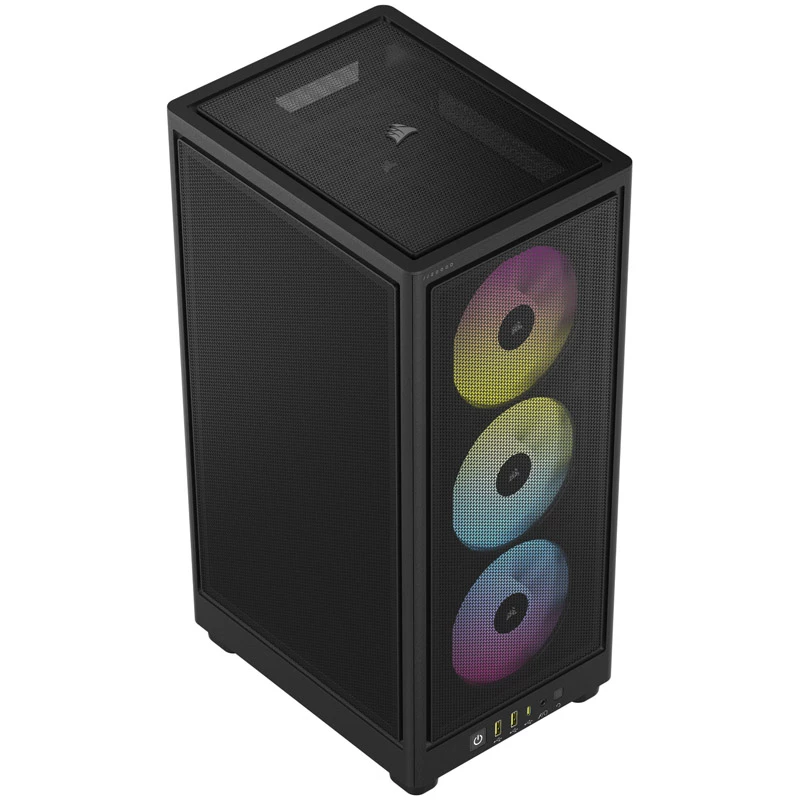 Corsair RGB AIRFLOW PC korpus 2000D must Mini-ITX toiteplokk kaasas Ei SFX