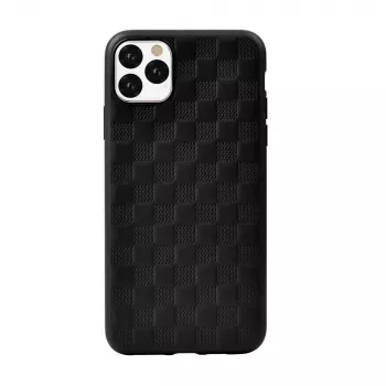 Pehme kaitseümbris Devia Woven2 iPhone 11 Pro Max'ile, kootud tekstuur, must