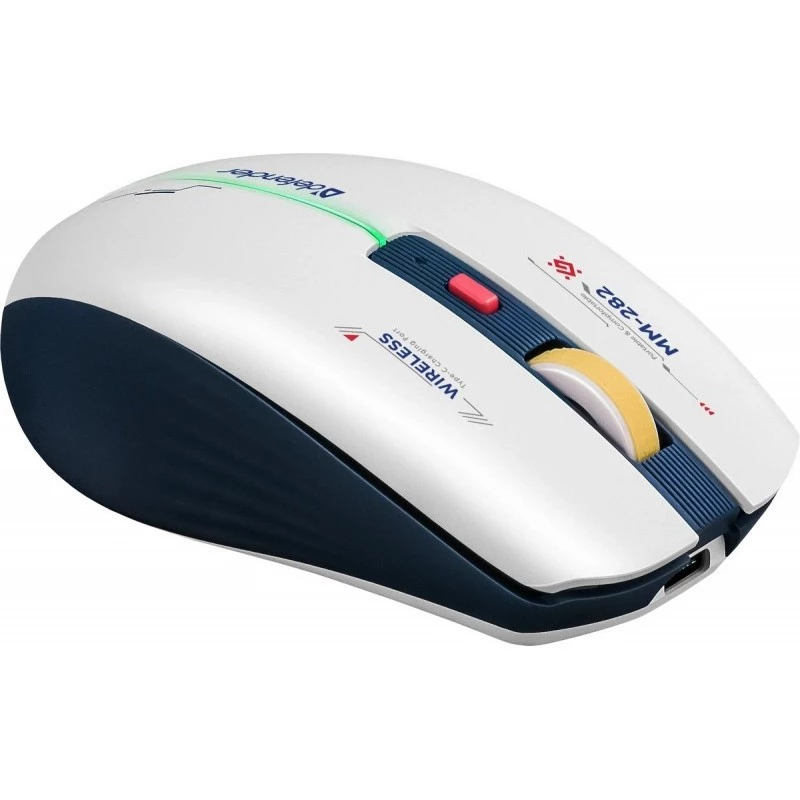 Juhtmevaba mängurihiir DEFENDER MM-282 RF — mõlemakäeline, optiline 1800 DPI, 5 nuppu, USB, akutoitel