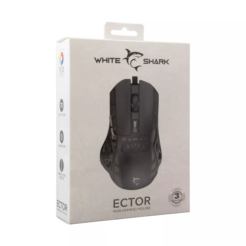 Hiir White Shark GM-5016 Ector Must USB