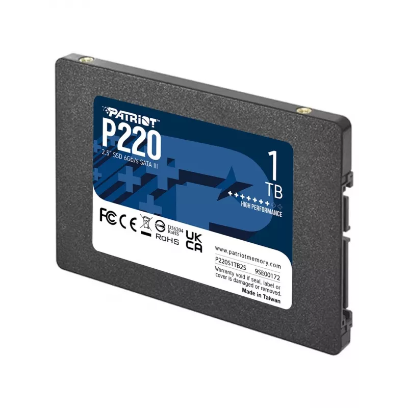 2,5-tolline SATA III SSD PATRIOT P220 1 TB — 550/500 MB/s, 50k IOPS, 7 mm