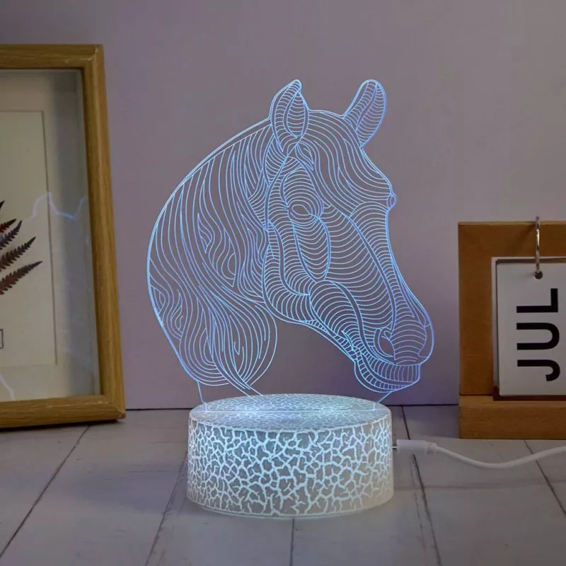 Manta SNL116RGB RGB 3D hobuse dekoratiivne LED-lamp