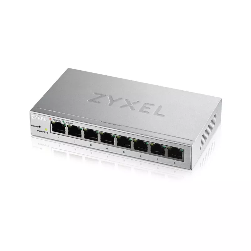 Zyxel GS1200-8 Hallatav Gigabit Ethernet (10/100/1000) Hõbedane