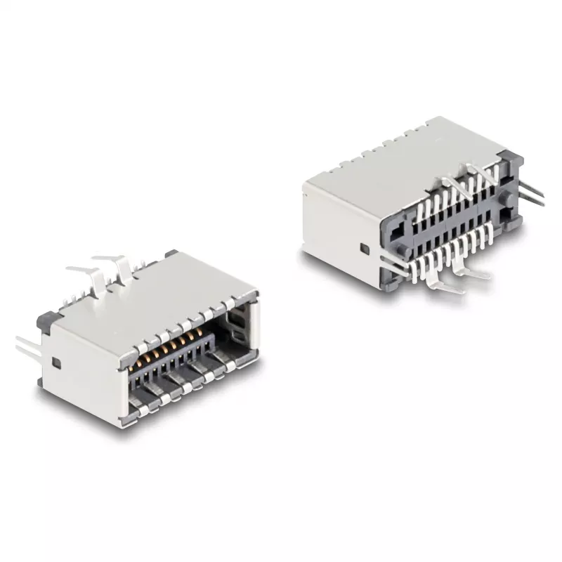 DeLOCK 67193 juhtmepistik USB Type-E must hõbedane emane