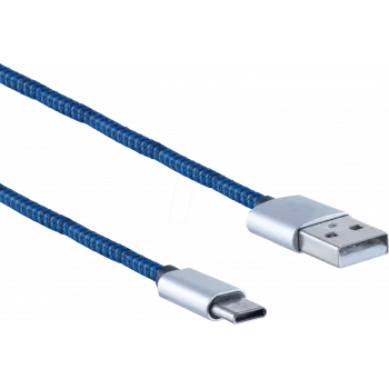 USB-kaabel ShiverPeaks BS14-50024 USB 2.0 2m USB A USB C sinine