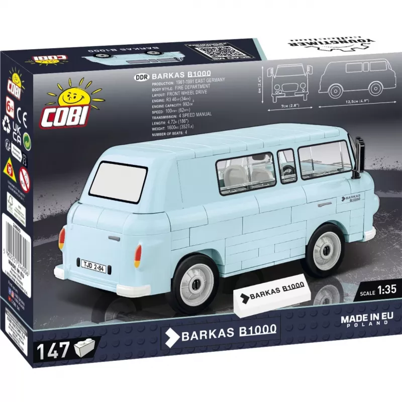 Ehitusmänguasi Cobi Barkas B1000 24600 mõõtkavas 1:35 mudelikomplekt, üksikasjalikud klotsid