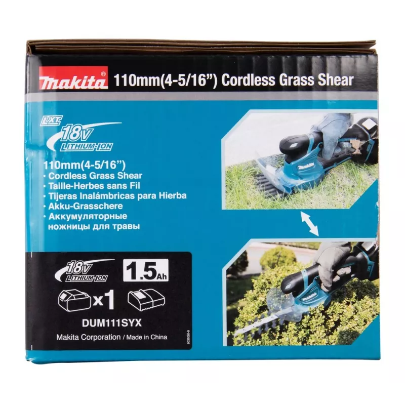 Makita DUM111SYX võsalõikur/muruniiduk 27 W Aku Must, Sinine