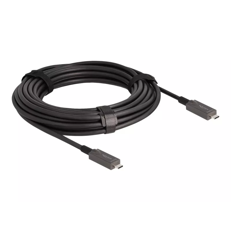 DeLOCK Active Optical USB-C Video + Data + PD kaabel 10 m Must